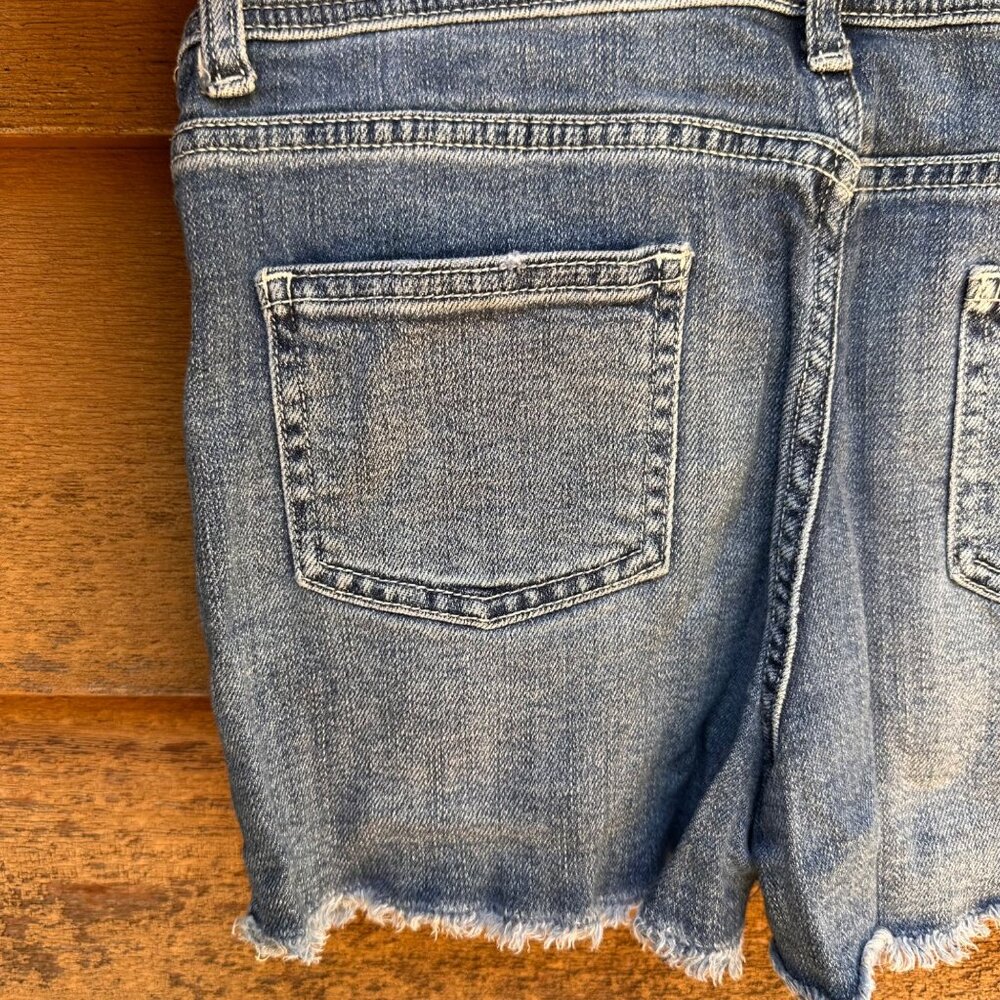 Cat & Jack Girls Sequin Super Stretch Denim Overall Shorts Size L 10/12 - Picture 9 of 11
